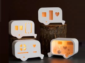 Molde silicona 4 casas rodantes